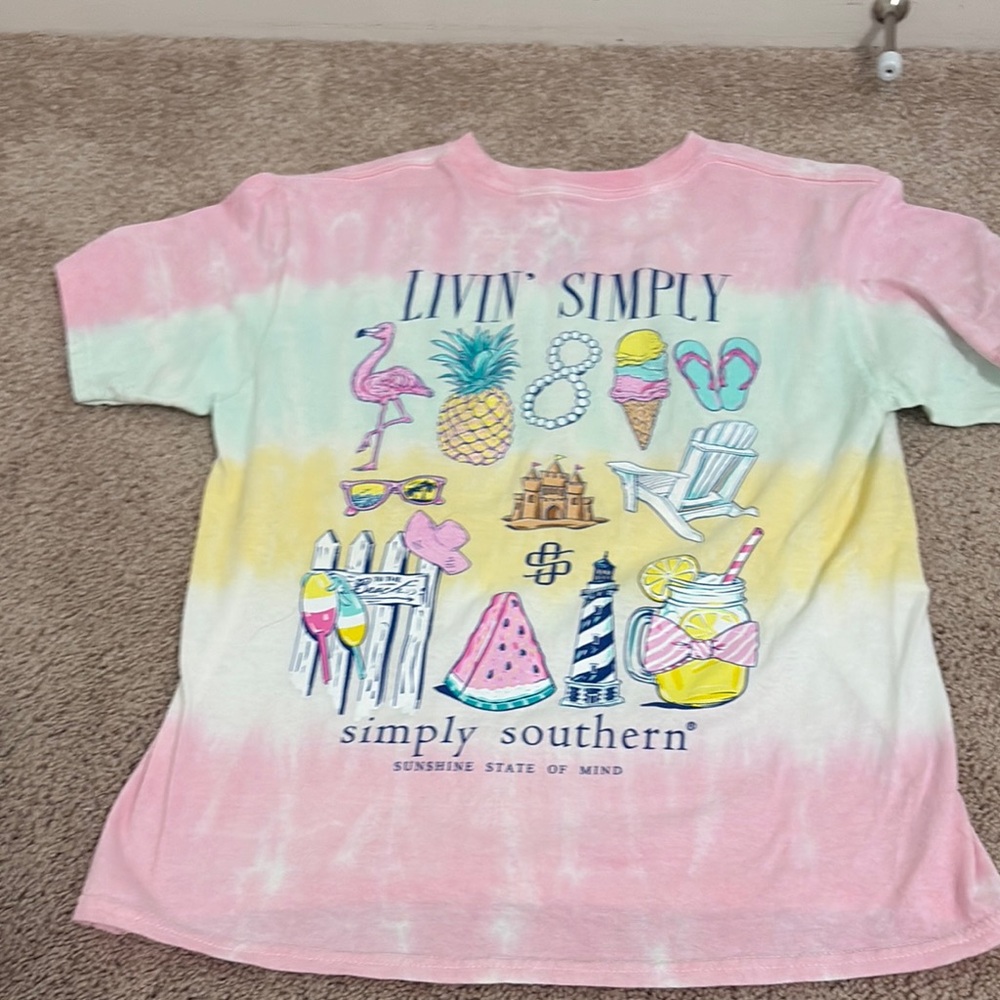 Simply Southern Kids Tie-Dye T-Shirt - Pink, Yellow, Green